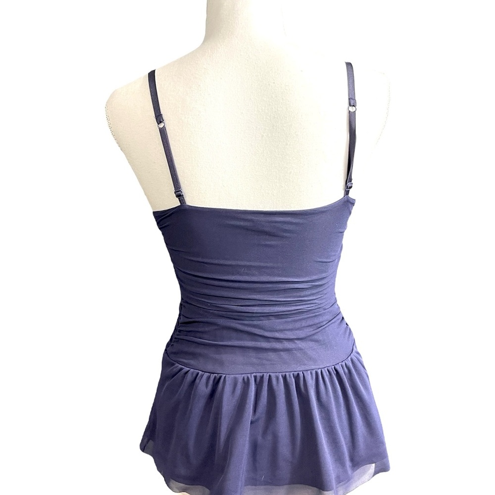 Express Purple Y2k 90s Ruched Babydoll Empire Waist Tank Top XS Whimsigoth Fairy - Picture 4 of 9